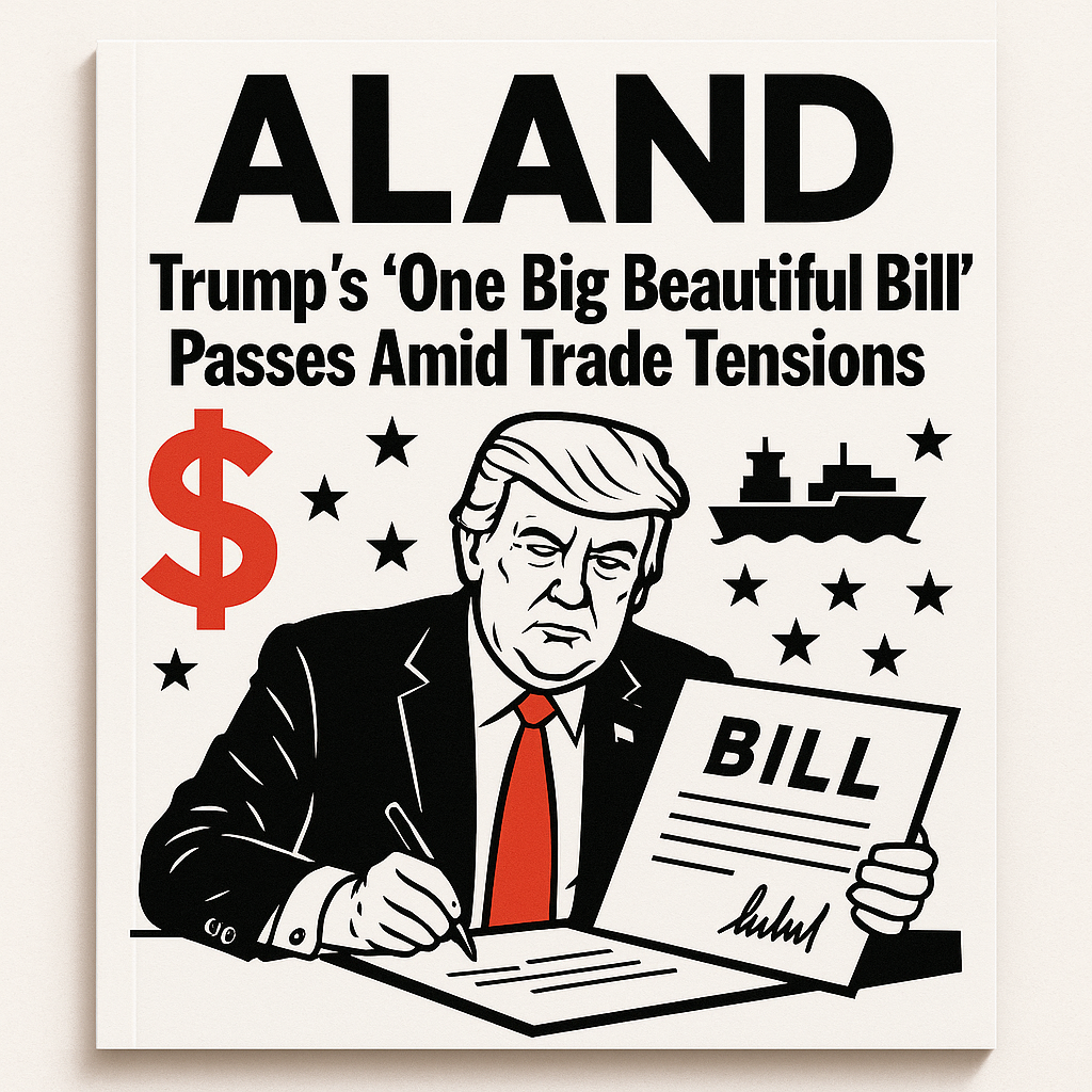  ALAND Magazine Cover Featuring Trump’s ‘One Big Beautiful Bill’ Passing Amid Trade Tensions